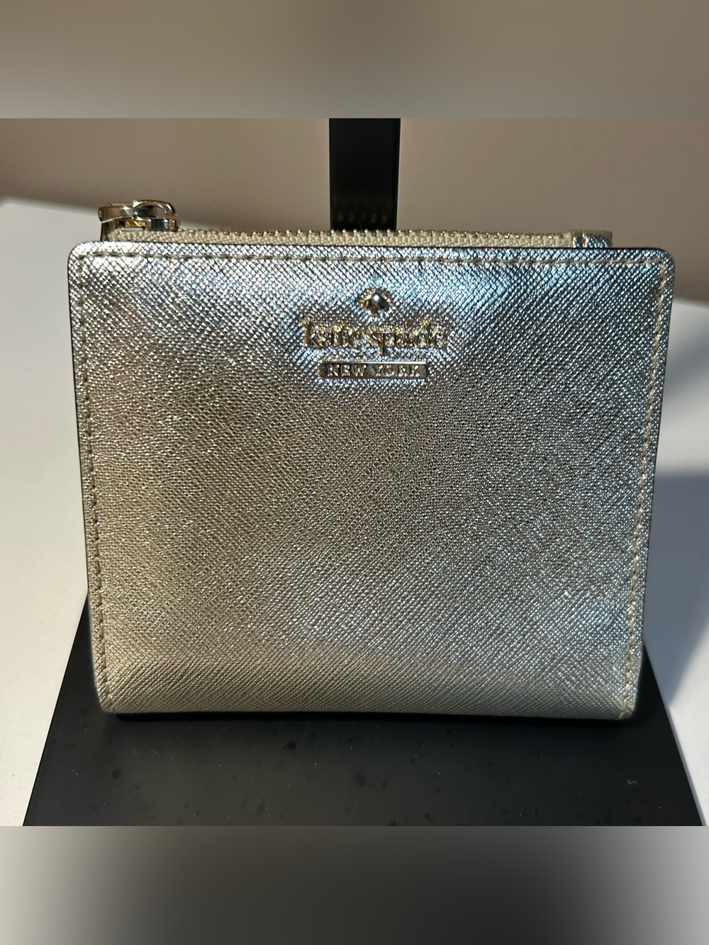 Kate Spade Gold Wallet Snap Closure Leather Small